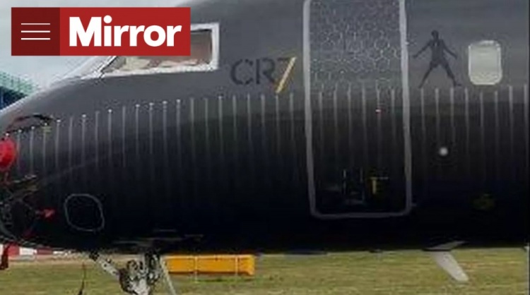 Siuuu!鏡報:本周五C羅價(jià)值6100萬(wàn)鎊私人飛機現身曼徹斯特機場(chǎng)