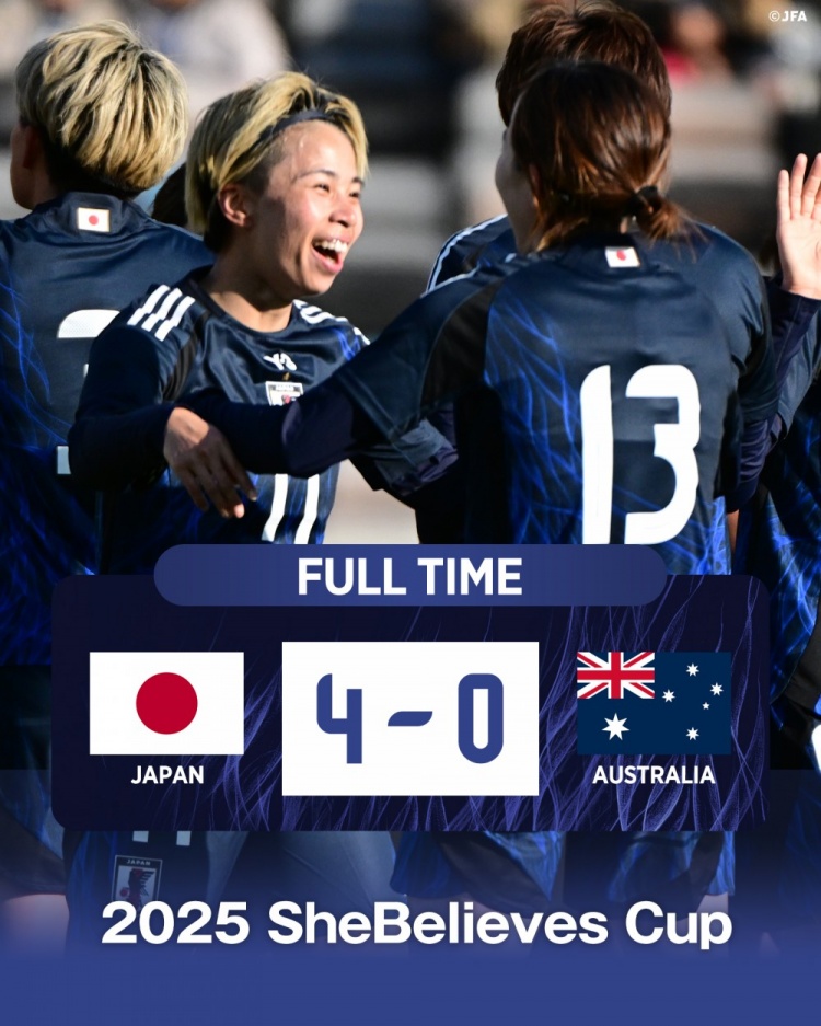 熱身賽日本女足4-0澳大利亞女足,田中美南2射1傳&長(cháng)谷川唯任隊長(cháng)