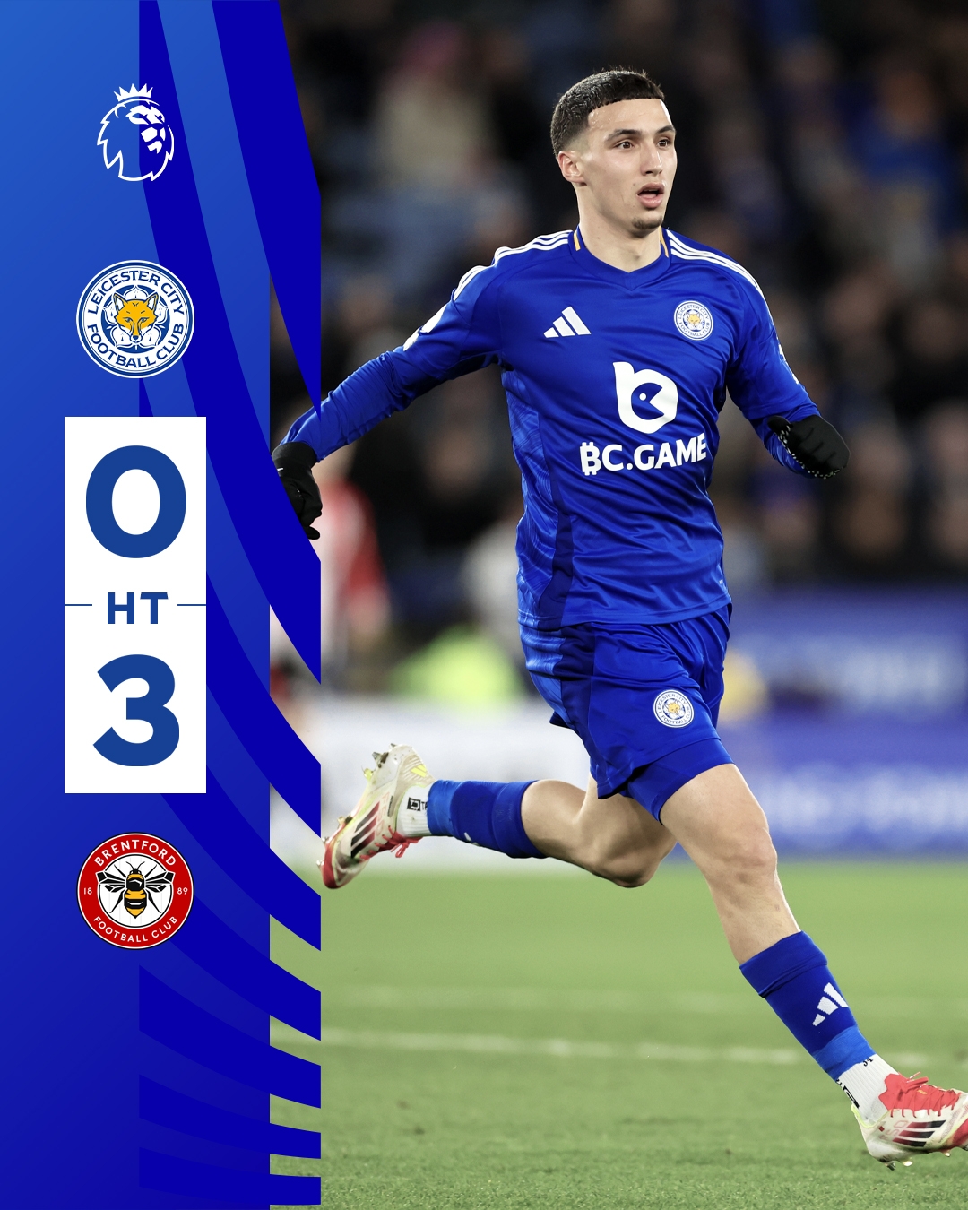  半場(chǎng)0-3！萊斯特若不進(jìn)球輸球，將主場(chǎng)6連敗0進(jìn)球創(chuàng  )歷史最糟戰績(jì)