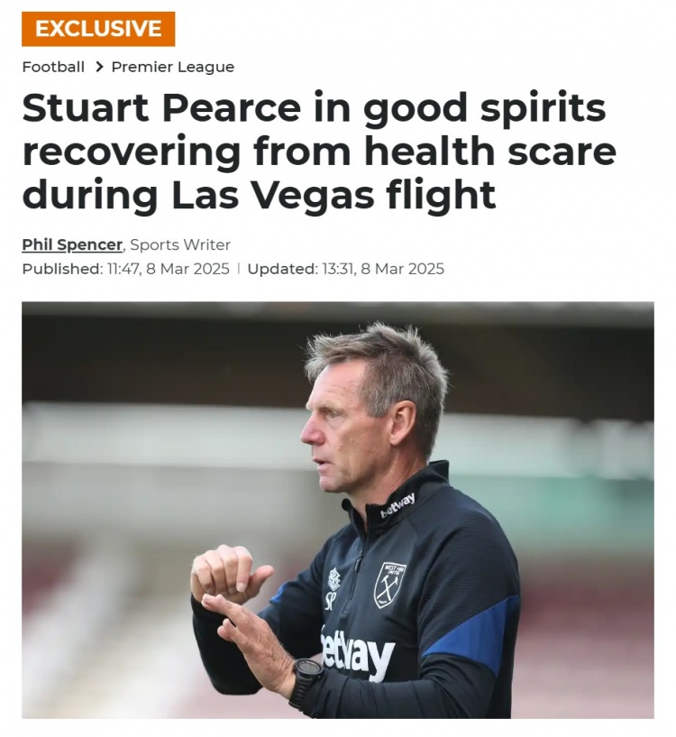 talkSPORT:因健康問(wèn)題入院的英格蘭名宿皮爾斯正在康復 狀態(tài)良好