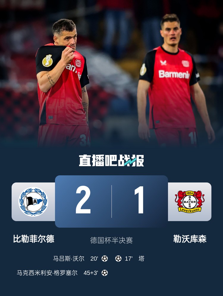 比勒菲爾德是史上第4支晉級德國杯決賽的德丙球隊,此前3隊未奪冠